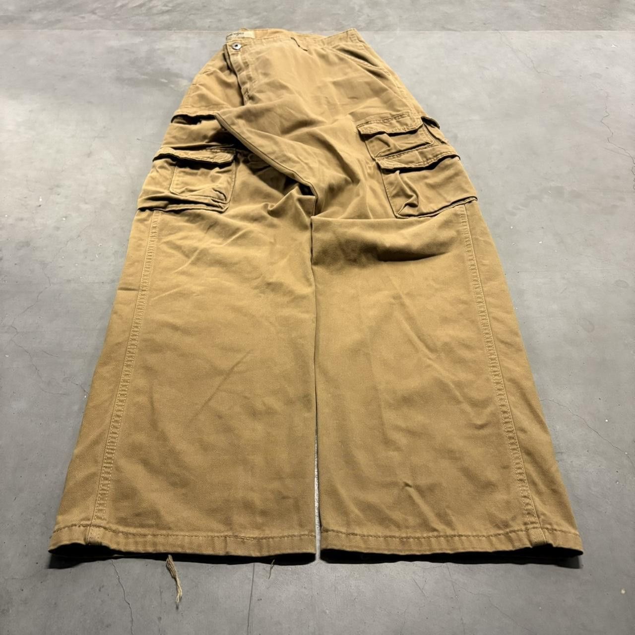 Japanese Brand × Vintage Crazy Vintage Y2K/2000s Baggy Khaki Skater Style Carhartt Style Cargo Pants! Size US 40 / EU 56 - 2 Thumbnail