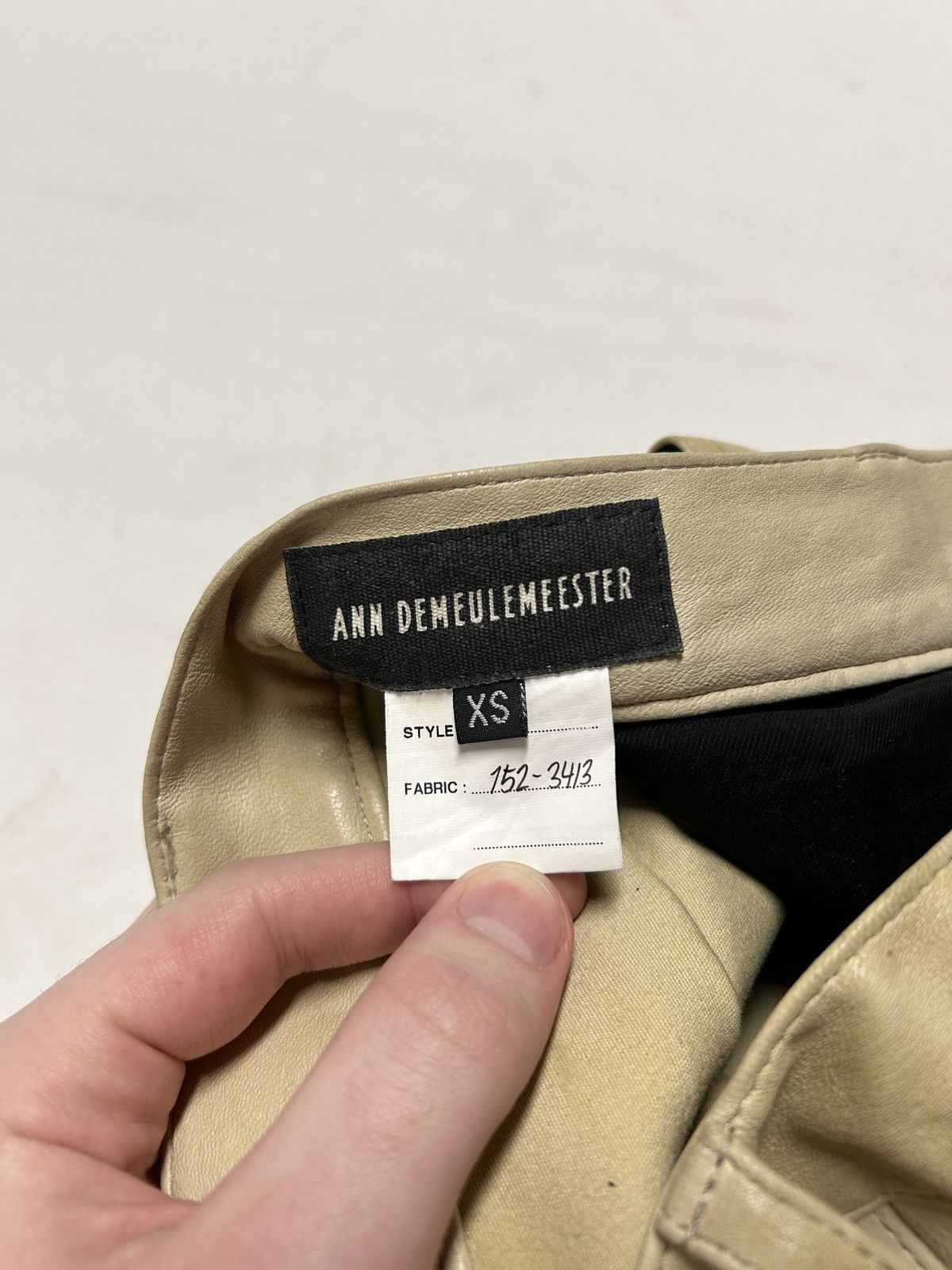 Ann Demeulemeester FW2015 1/1 sample calf leather "Jackson Ecru" Pants Size US 30 / EU 46 - 3 Thumbnail