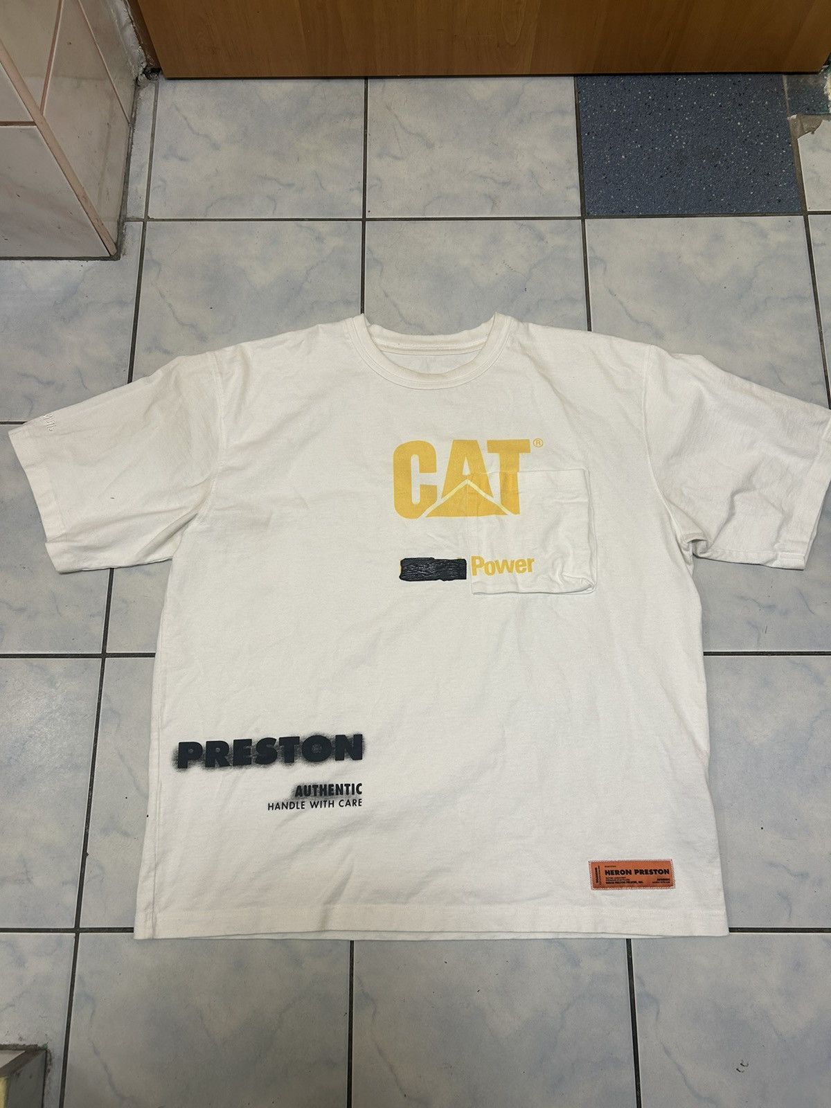 image of Heron Preston X Cat T-Shirt in White, Men's (Size XL)