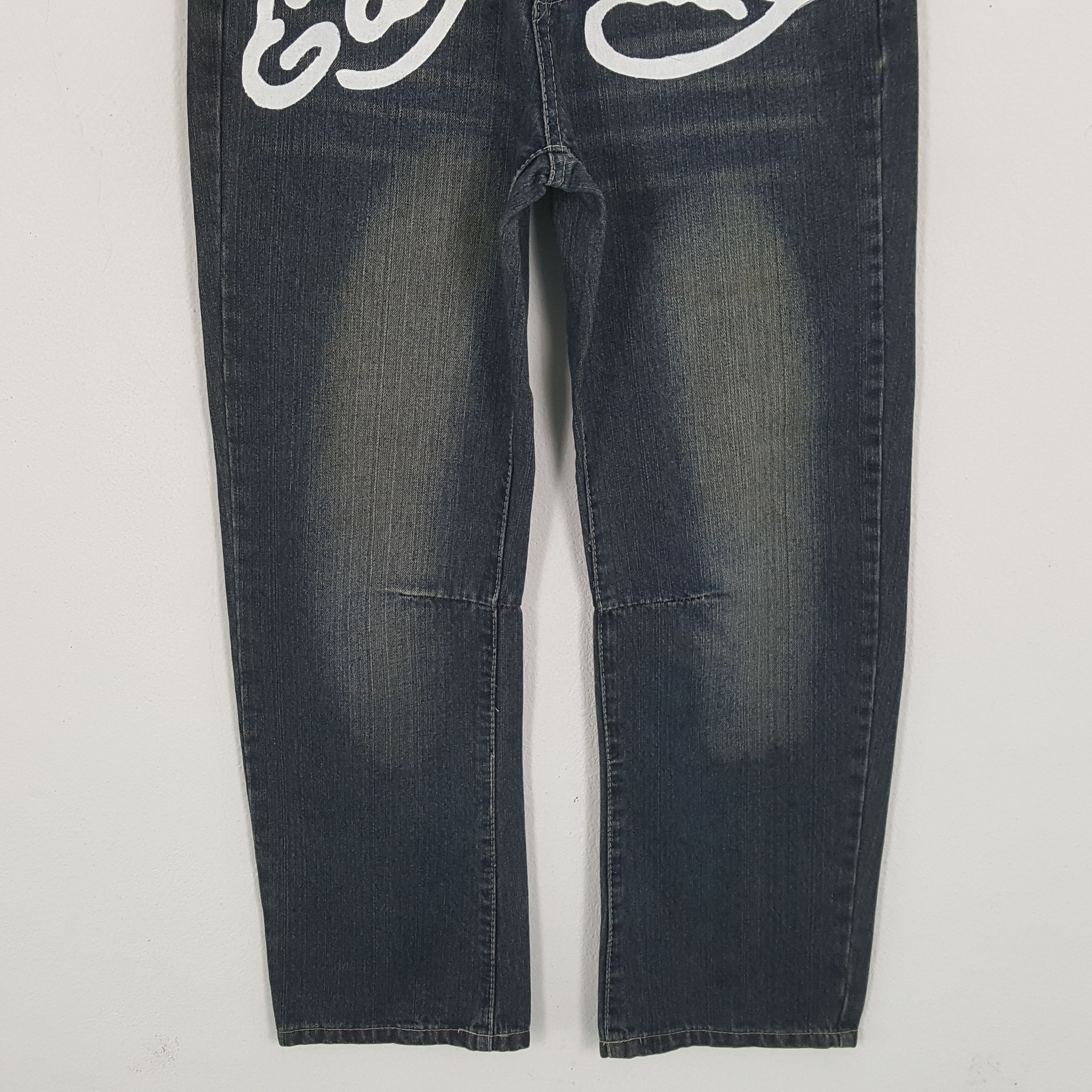 Christian Audigier × Ed Hardy × Vintage ED HARDY Designer Brand Fashion Style Custom Art Jeans Size US 30 / EU 46 - 3 Thumbnail