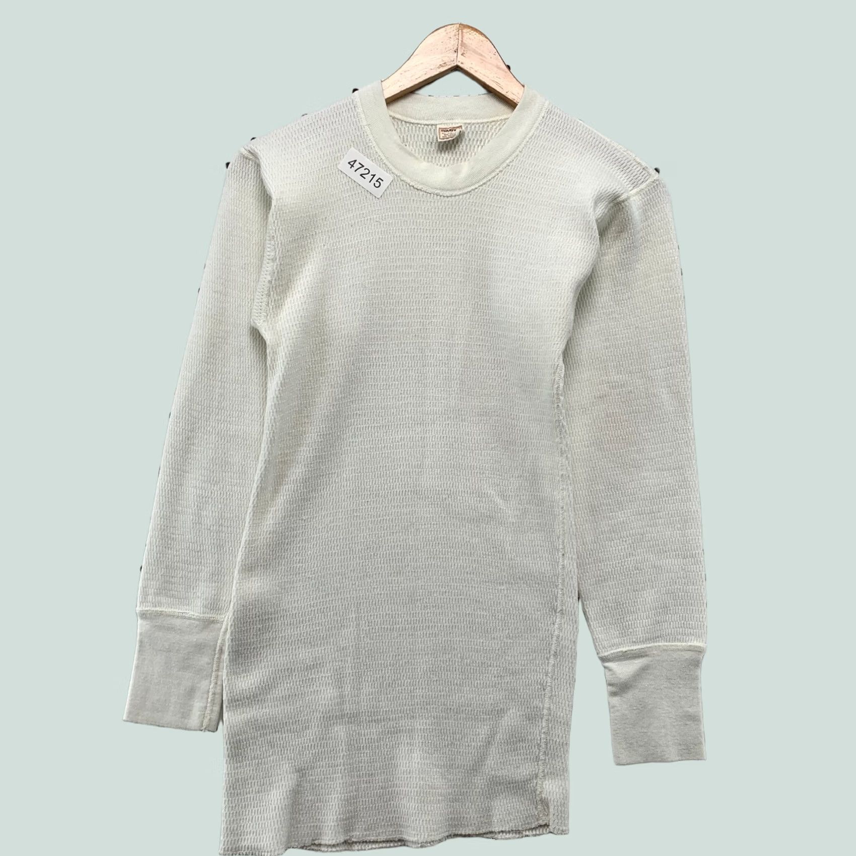 Vintage VINTAGE Maverick Thermal Sweatshirt Mens XL White Long Sleeve Waffle Knit Size US XL / EU 56 / 4 - 1 Thumbnail
