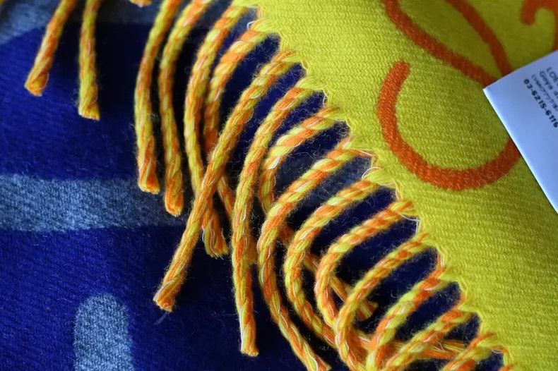 Loewe LOEWE Cashmere wool mixed fringed scarf Size ONE SIZE - 7 Thumbnail