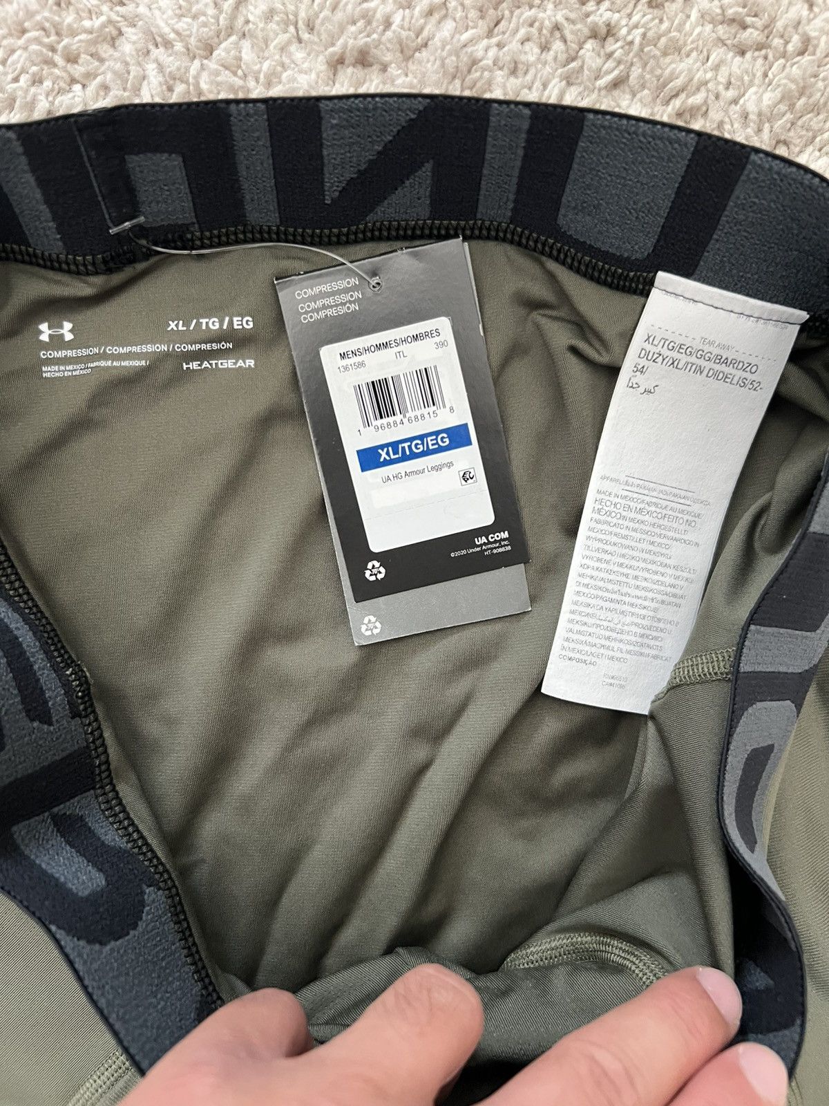 Under Armour Under Armour Heatgear Armour Leggings OD Green Size US 34 / EU 50 - 7 Thumbnail