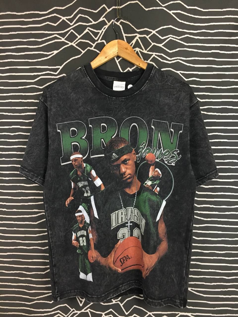 NBA LeBron James Irish 23 The Chosen One Washed Black Rap Tees Size US S / EU 44-46 / 1 - 1 Thumbnail