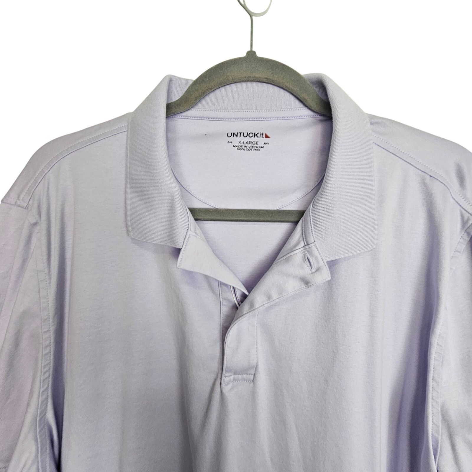 UNTUCKit Untuckit Polo Shirt Lavender Short Sleeve Collared Shirt XL Size US XL / EU 56 / 4 - 2 Thumbnail