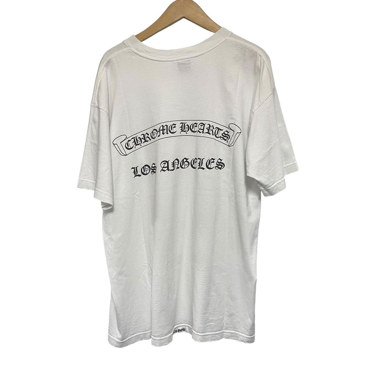 トップス Chrome Hearts Scroll Label Print T-Shirt Chrome Hearts Scroll Label Star Back Print Short Sleeve T-shirt