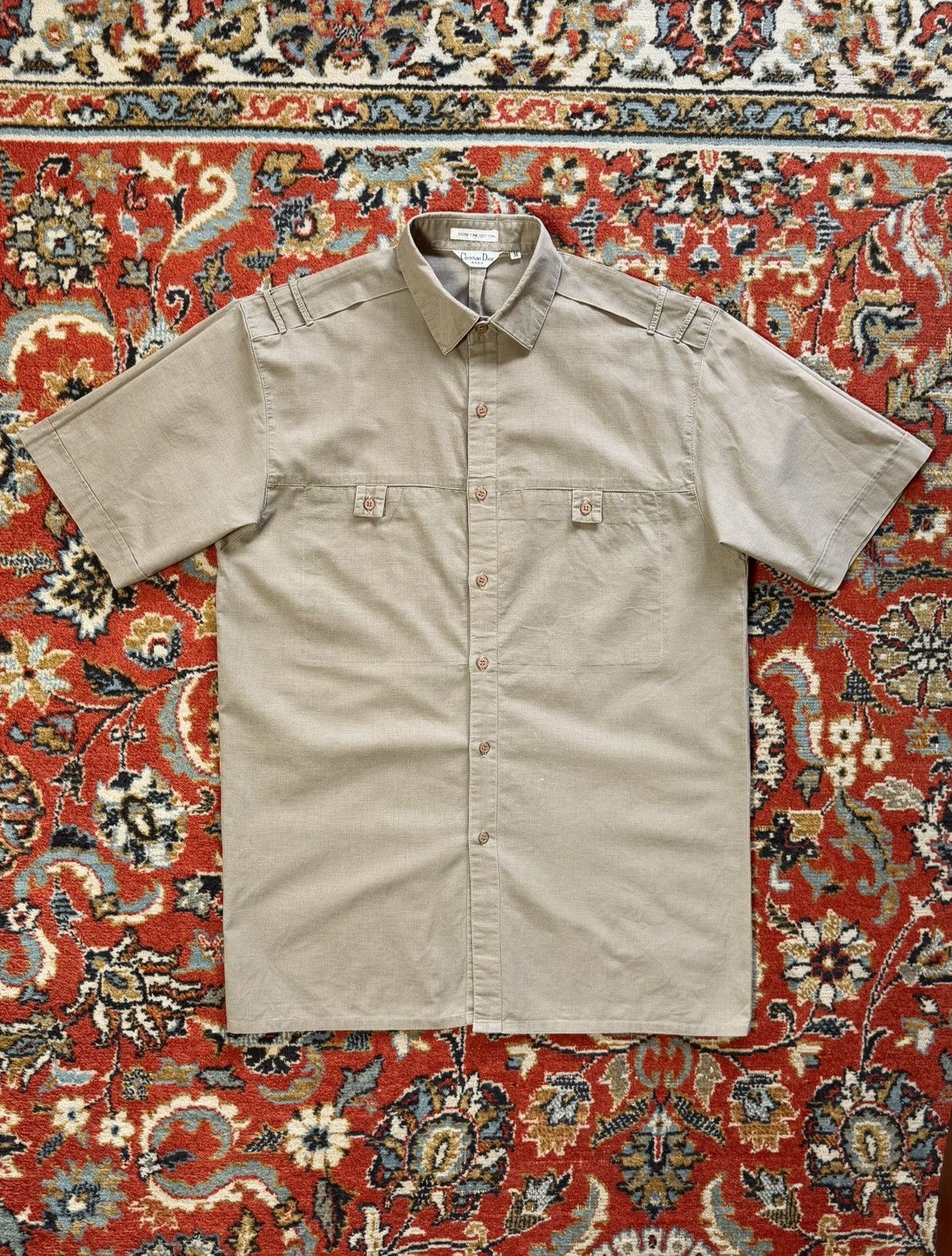 Christian Dior Monsieur Christian Dior Safari Military Short Sleeve Shirt Size US M / EU 48-50 / 2 - 8 Thumbnail