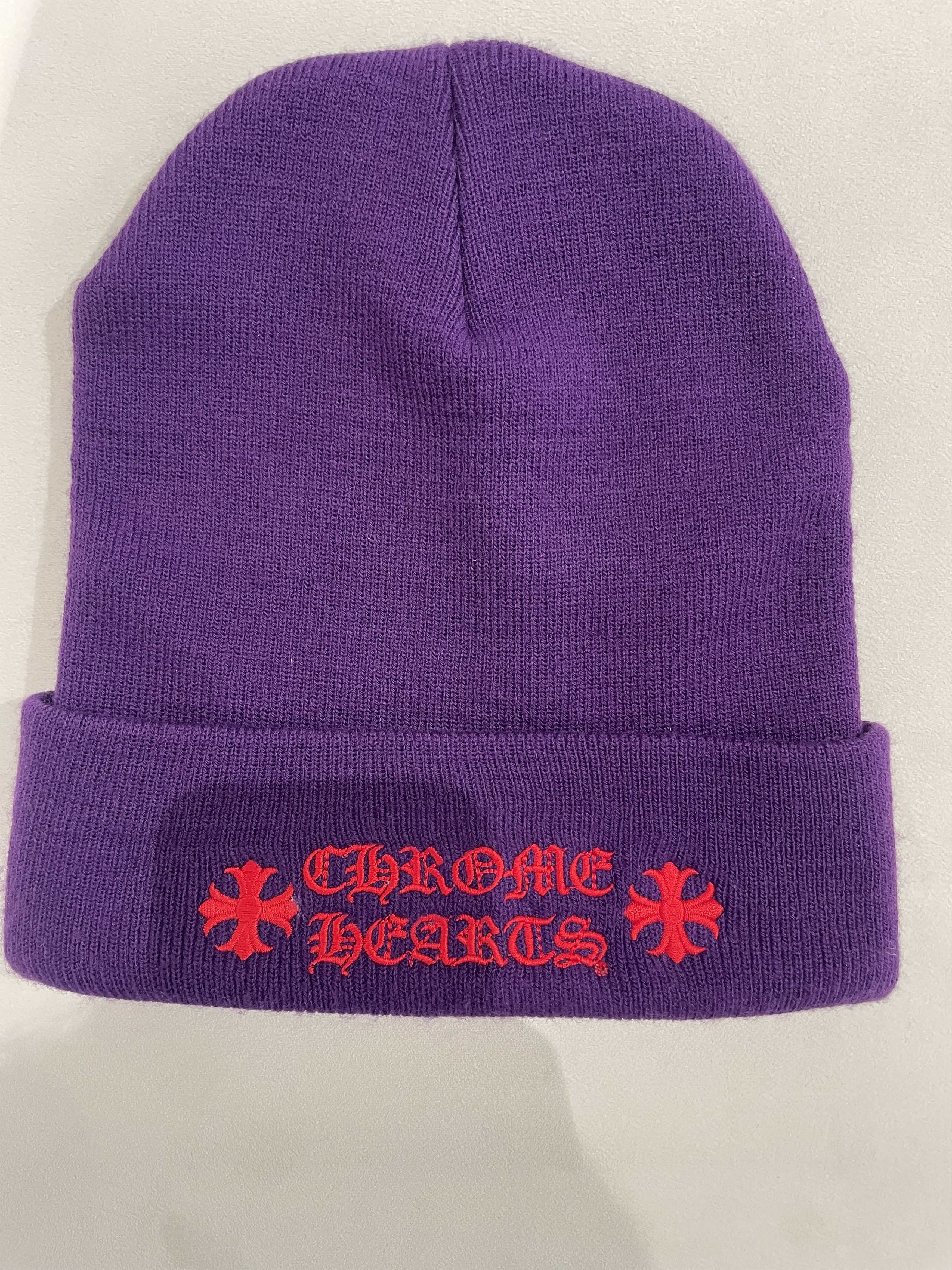 Chrome Hearts Chrome Hearts Embroidered Purple Beanie Size ONE SIZE - 3 Thumbnail