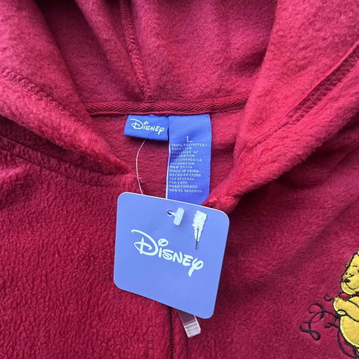 Disney Vtg Y2K Winnie The Pooh Disney Red Full-Zip Fleece Jacket Size US L / EU 52-54 / 3 - 3 Thumbnail