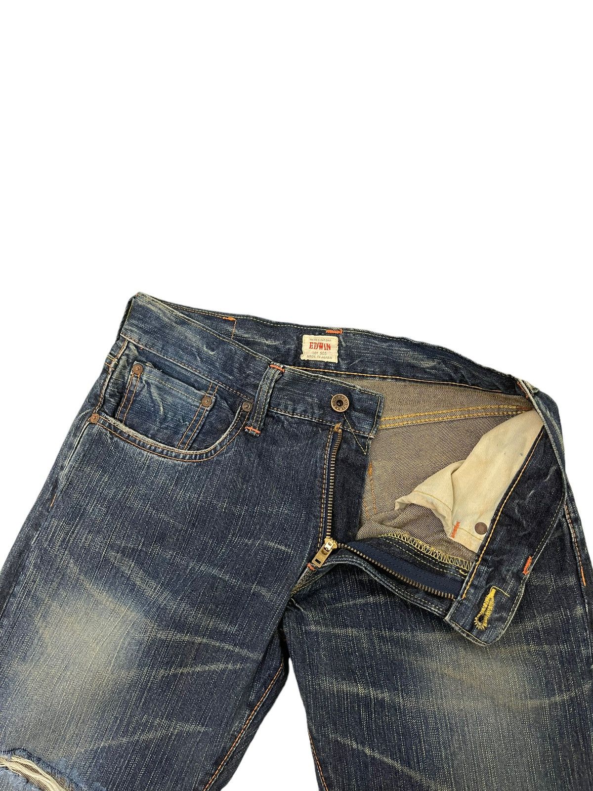Edwin Flare Jeans Edwin Japan Faded Distress Boot Cut 8🟦3 Size US 32 / EU 48 - 10 Thumbnail