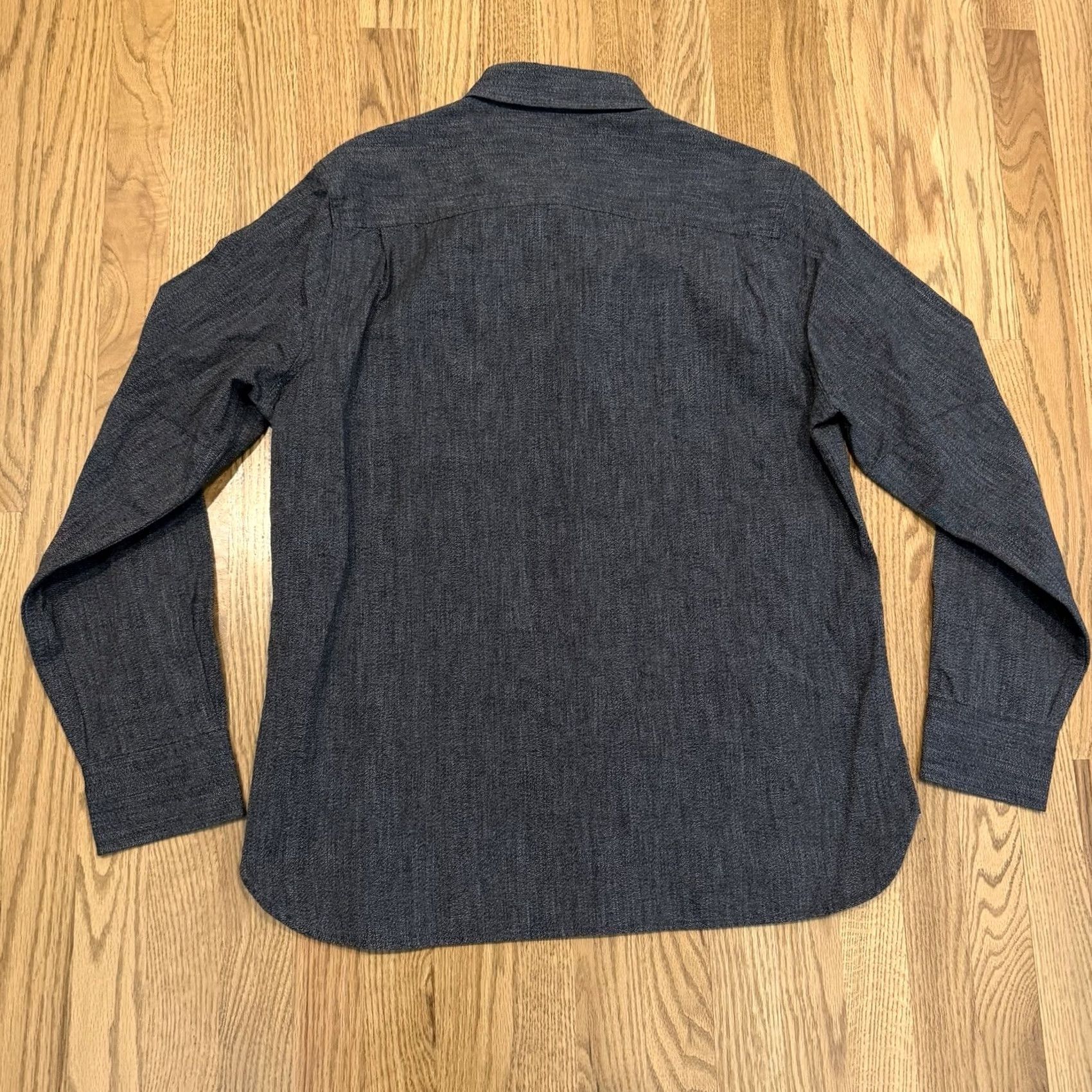 Flint And Tinder Flint & Tinder Shirt Selvedge Architect Shirt Men’s Large Marled Charcoal Slim Size US M / EU 48-50 / 2 - 2 Thumbnail