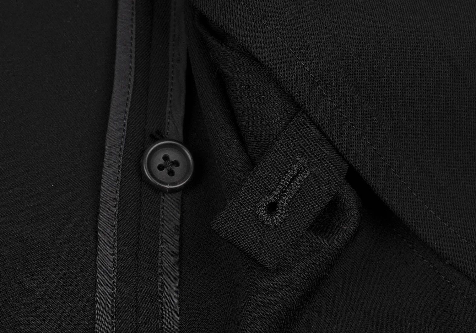 Yohji Yamamoto Yohji Yamamoto Wool Gabardine Jacket Black M Size US M / EU 48-50 / 2 - 15 Thumbnail