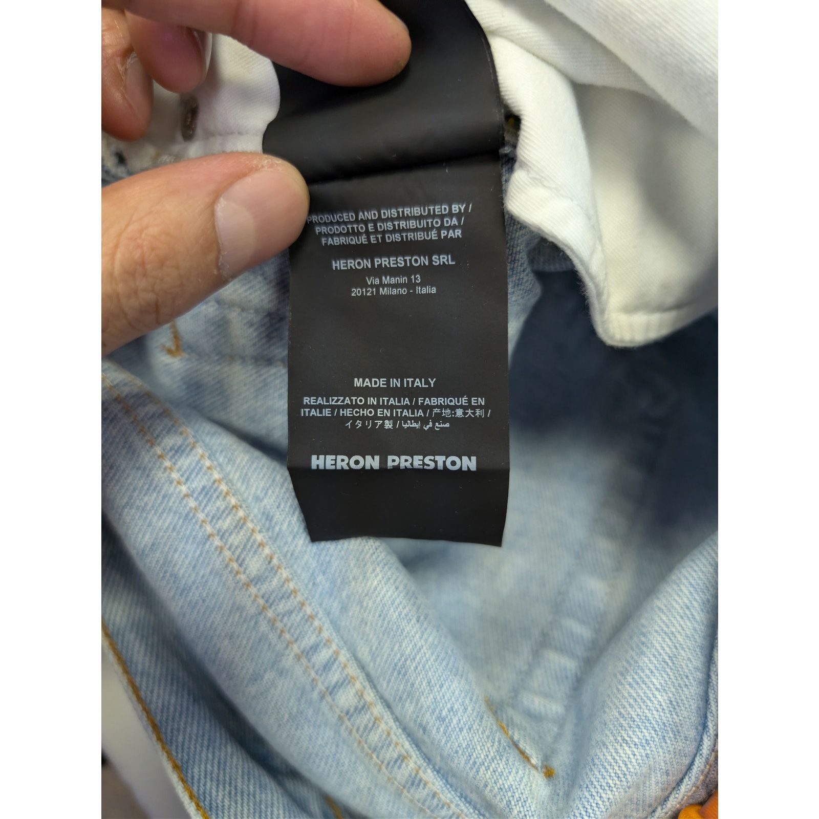 Heron Preston o1rshd1 Printed 5 Pockets Vintage Denim Jeans in Blue Size US 30 / EU 46 - 19 Thumbnail