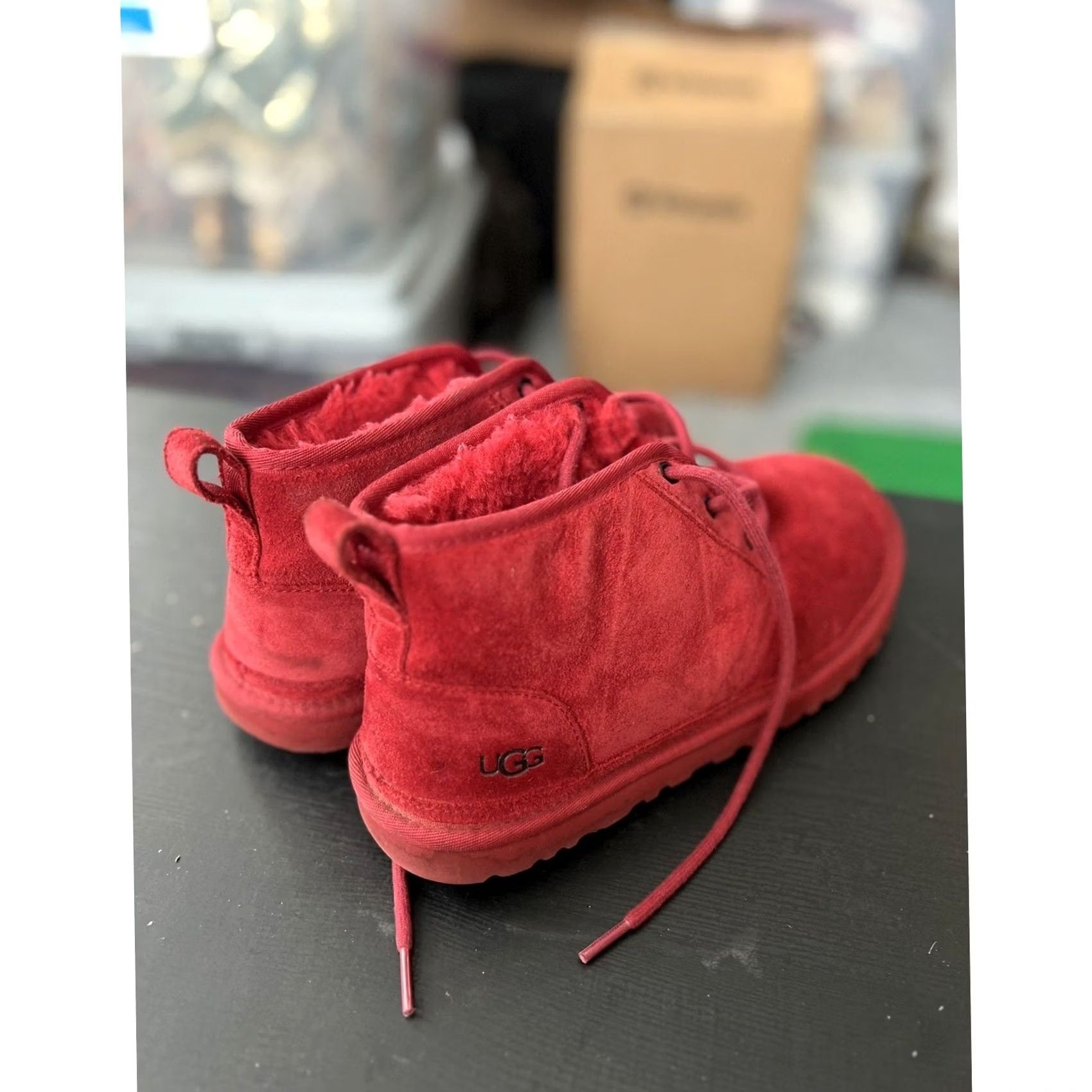 Ugg UGG Neumel Boots Men Chukka Suede Red 9 US Size 9 Size US 9 / EU 42 - 3 Thumbnail