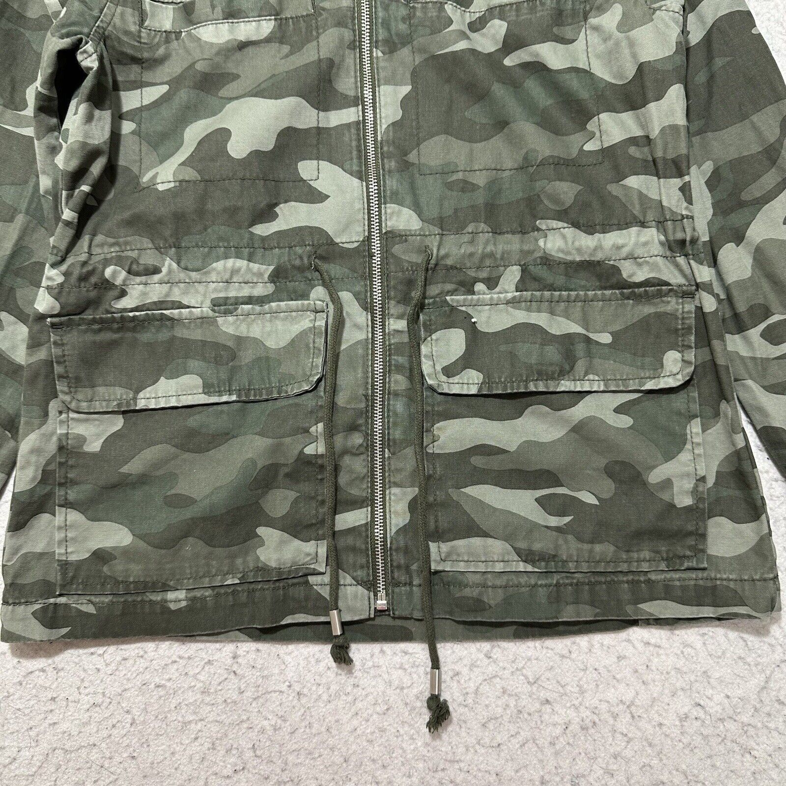 Old Navy Old Navy Small Full Zip Military Jacket Green Camouflage Size S / US 4 / IT 40 - 5 Thumbnail