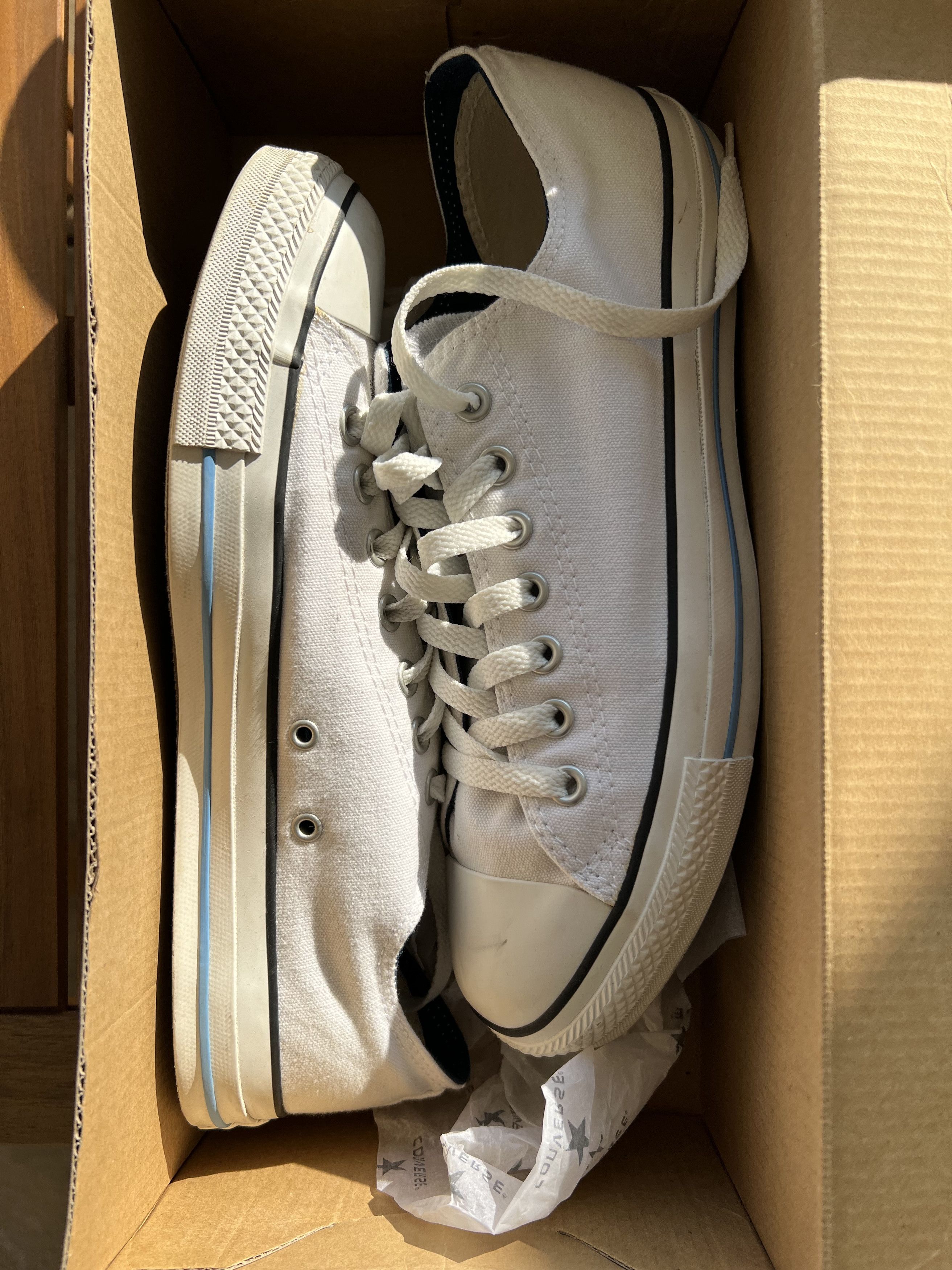 Converse Converse Adult Unisex Chuck Taylor Double Tongue Ox WT/NY/BL Size US 10 / EU 43 - 1 Thumbnail
