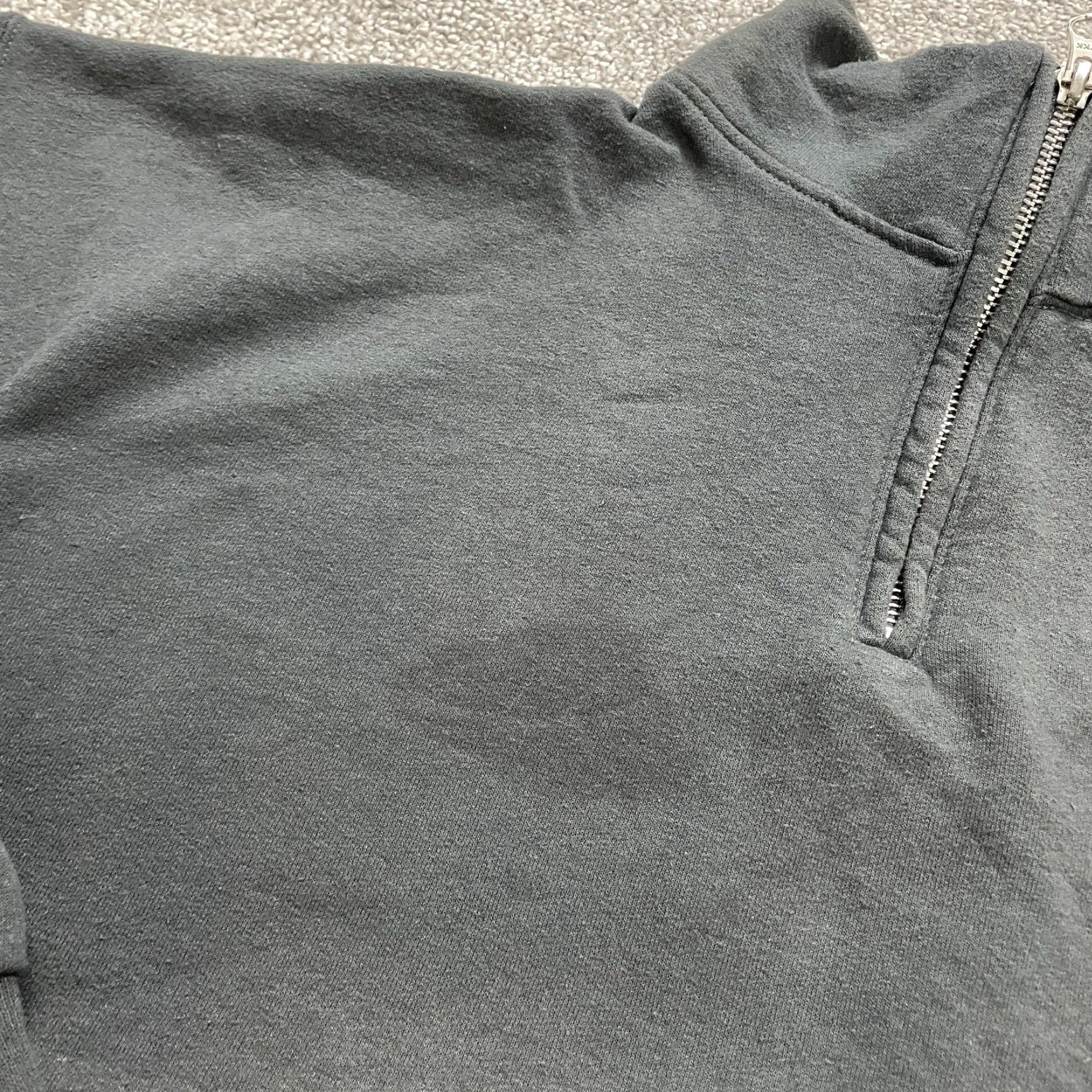 Jerzees Jerzees Sweatshirt Mens XL 1/4 Zip Mock Neck Fleece Gray Cotton Polyester Pullover Regular Sports University Classic Size US XL / EU 56 / 4 - 5 Thumbnail