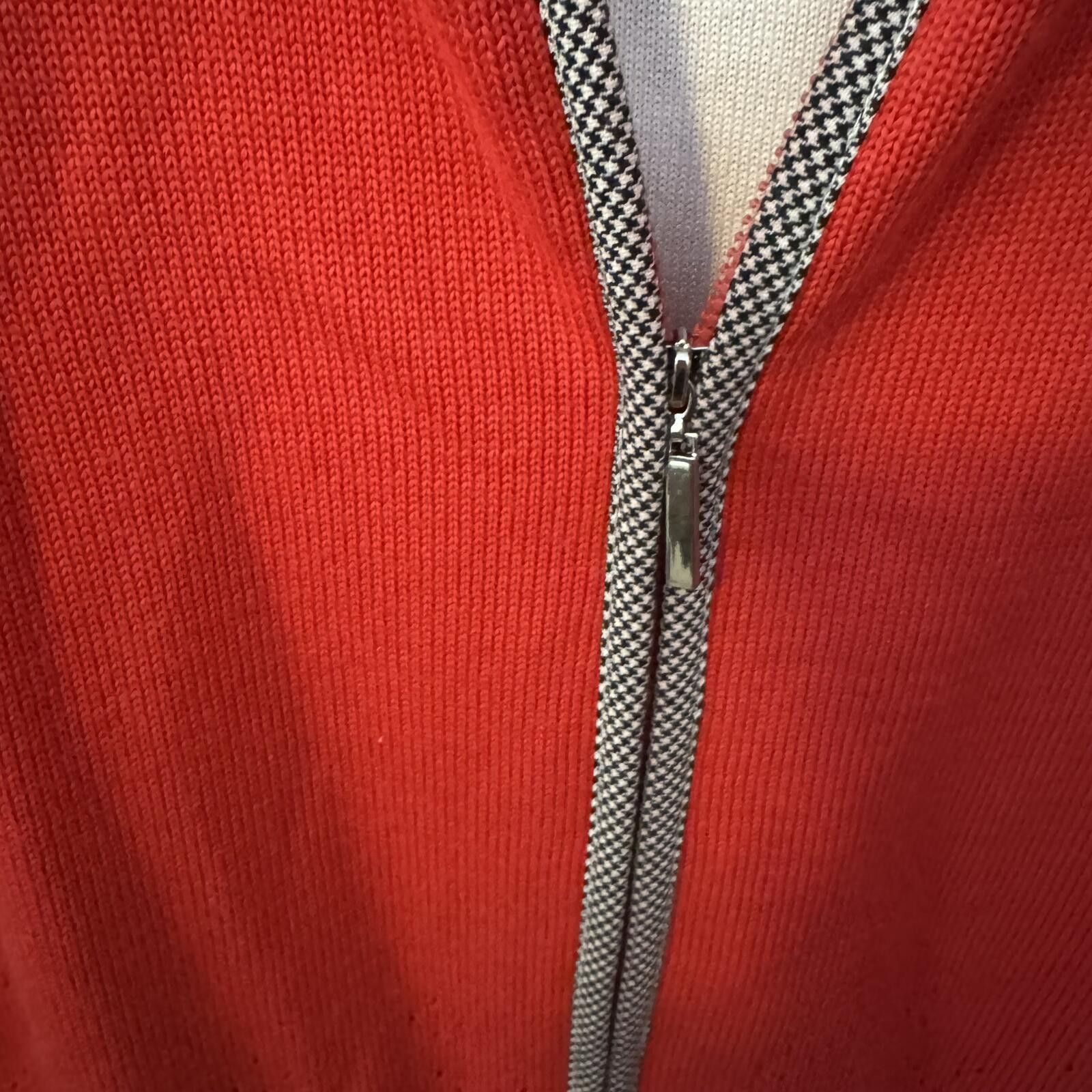 Other Alfred Dunner Red Zip-Up Cardigan Sweater with Embroidered L Size S / US 4 / IT 40 - 3 Thumbnail