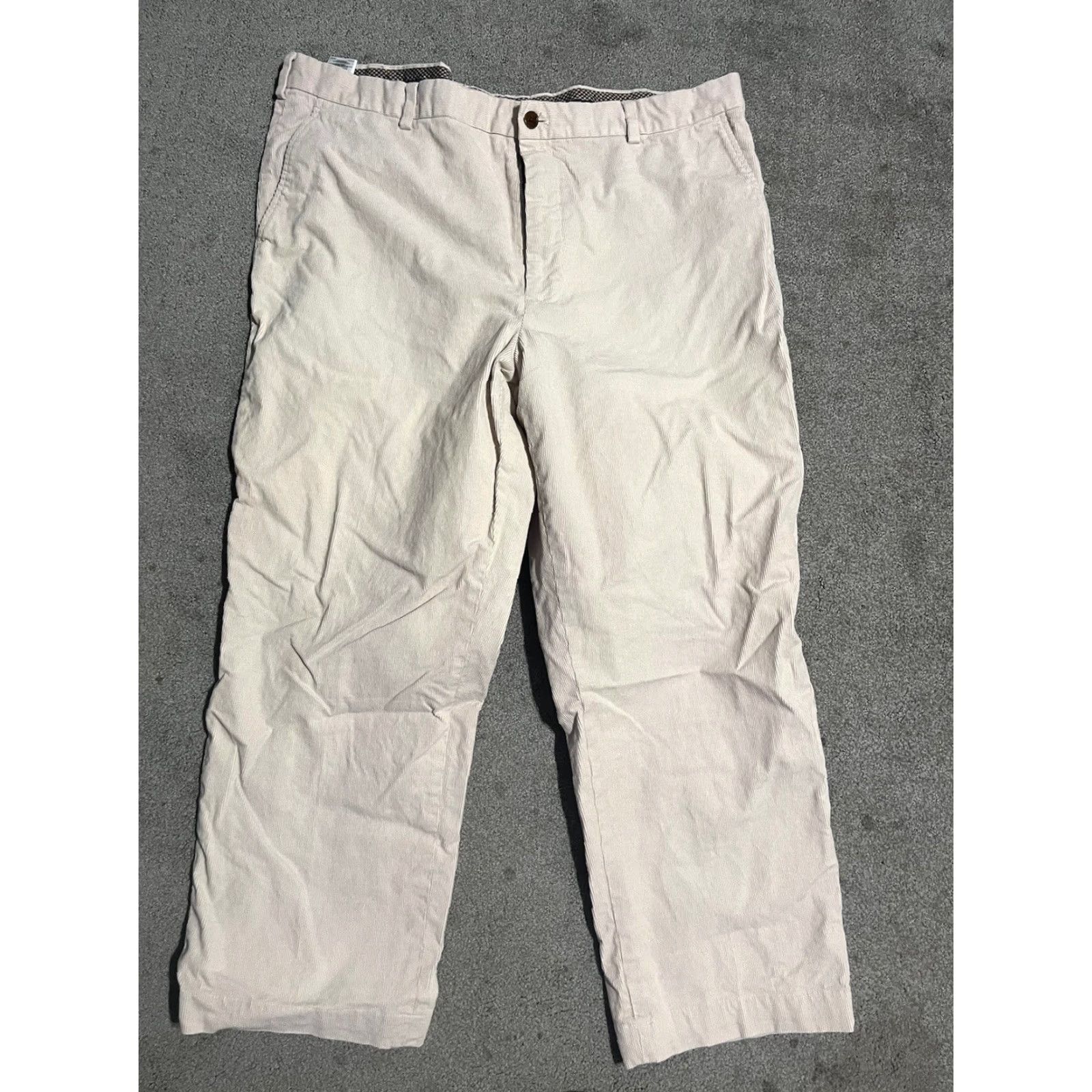 Brooks Brothers Brooks Brothers Pants Mens 42x32 Beige Corduroy Stretch - Regular Fit, Flat Front, Cotton Blend, Chino, City College School, Button Zip, Beig Size US 42 / EU 58 - 2 Thumbnail