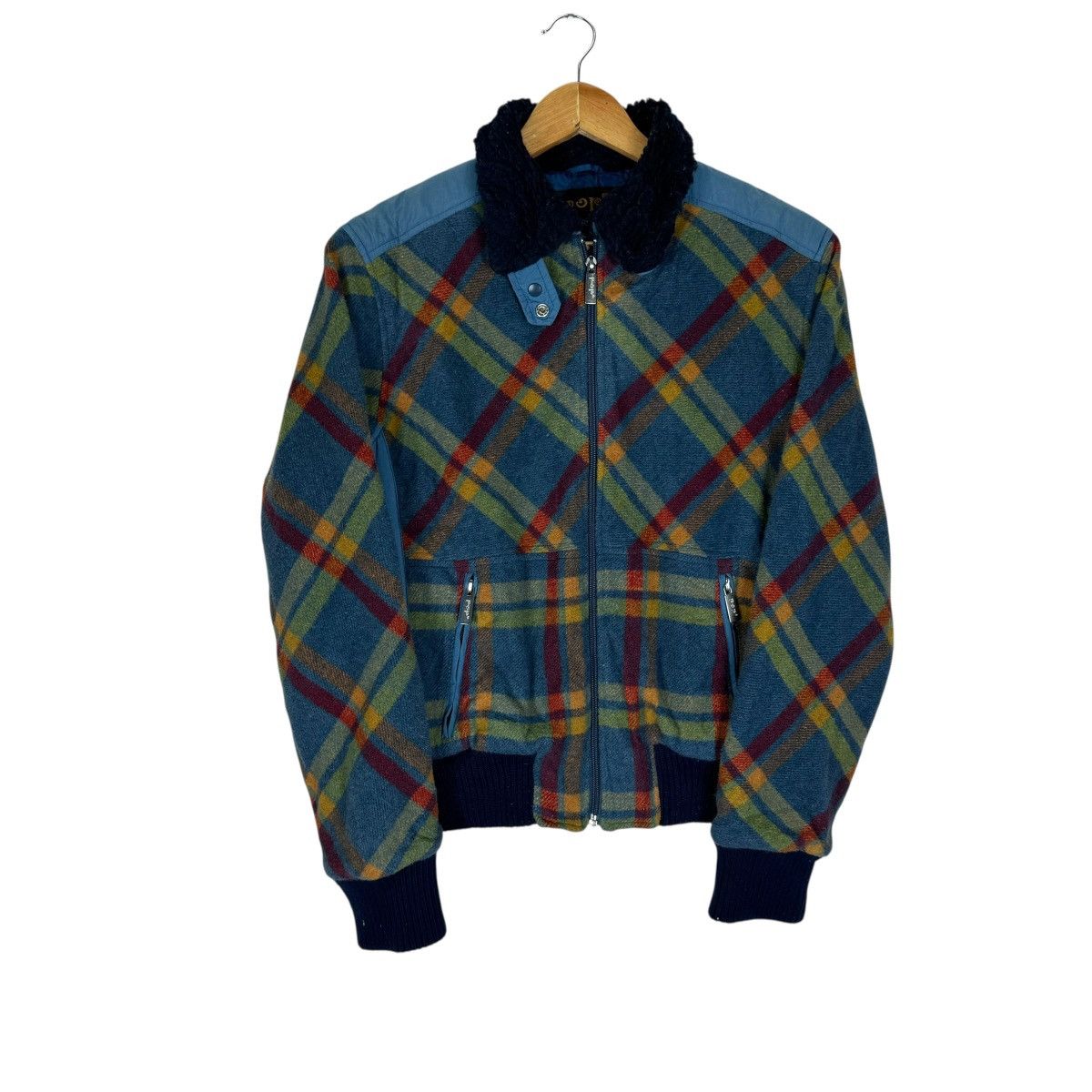 Japanese Brand ☀️POP ENGLAND SHADOW PLAIDS BOMBER JACKET Size S / US 4 / IT 40 - 4 Thumbnail