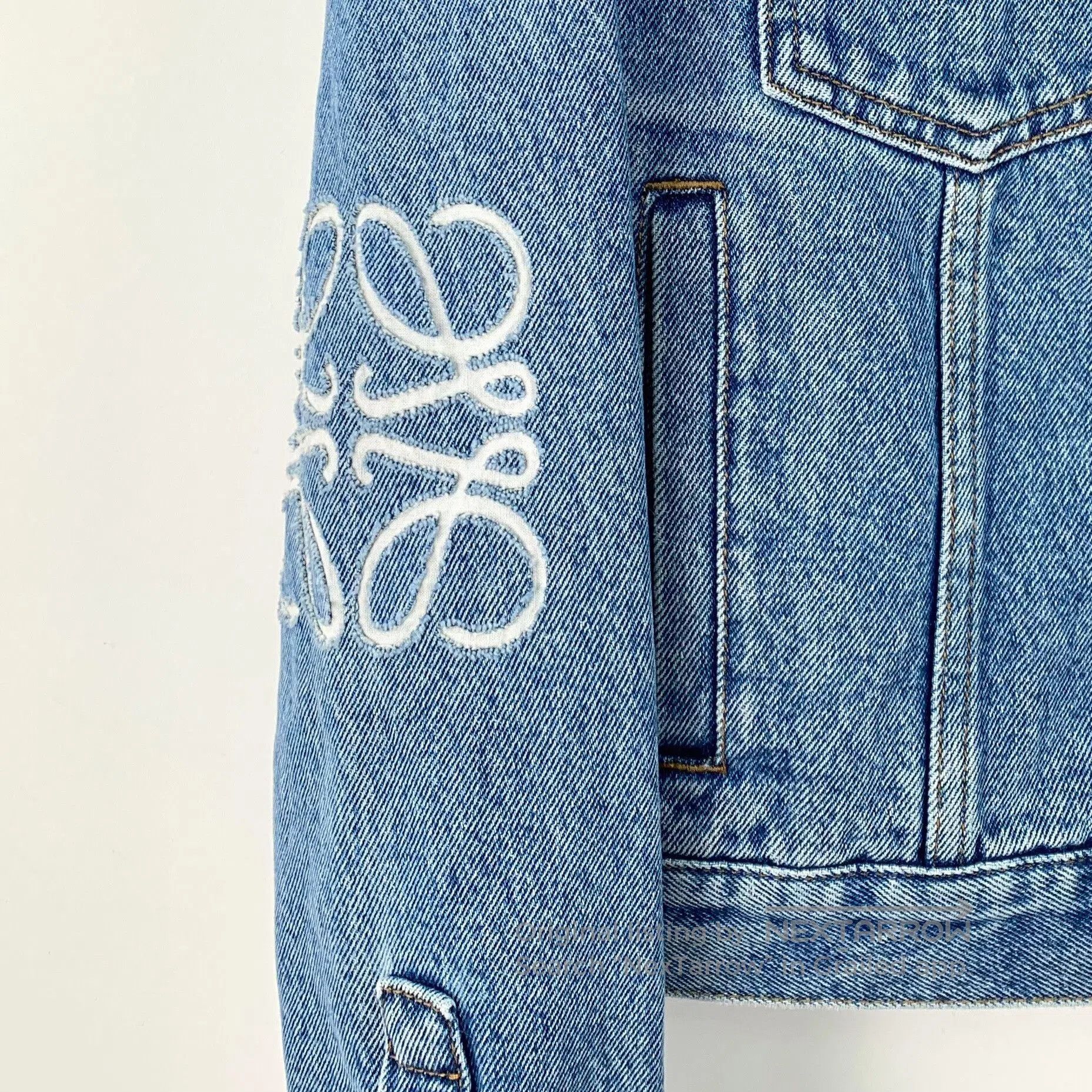 Loewe Loewe Blue Logo Denim Jacket. Size XXS / US 00 / IT 34 - 4 Thumbnail