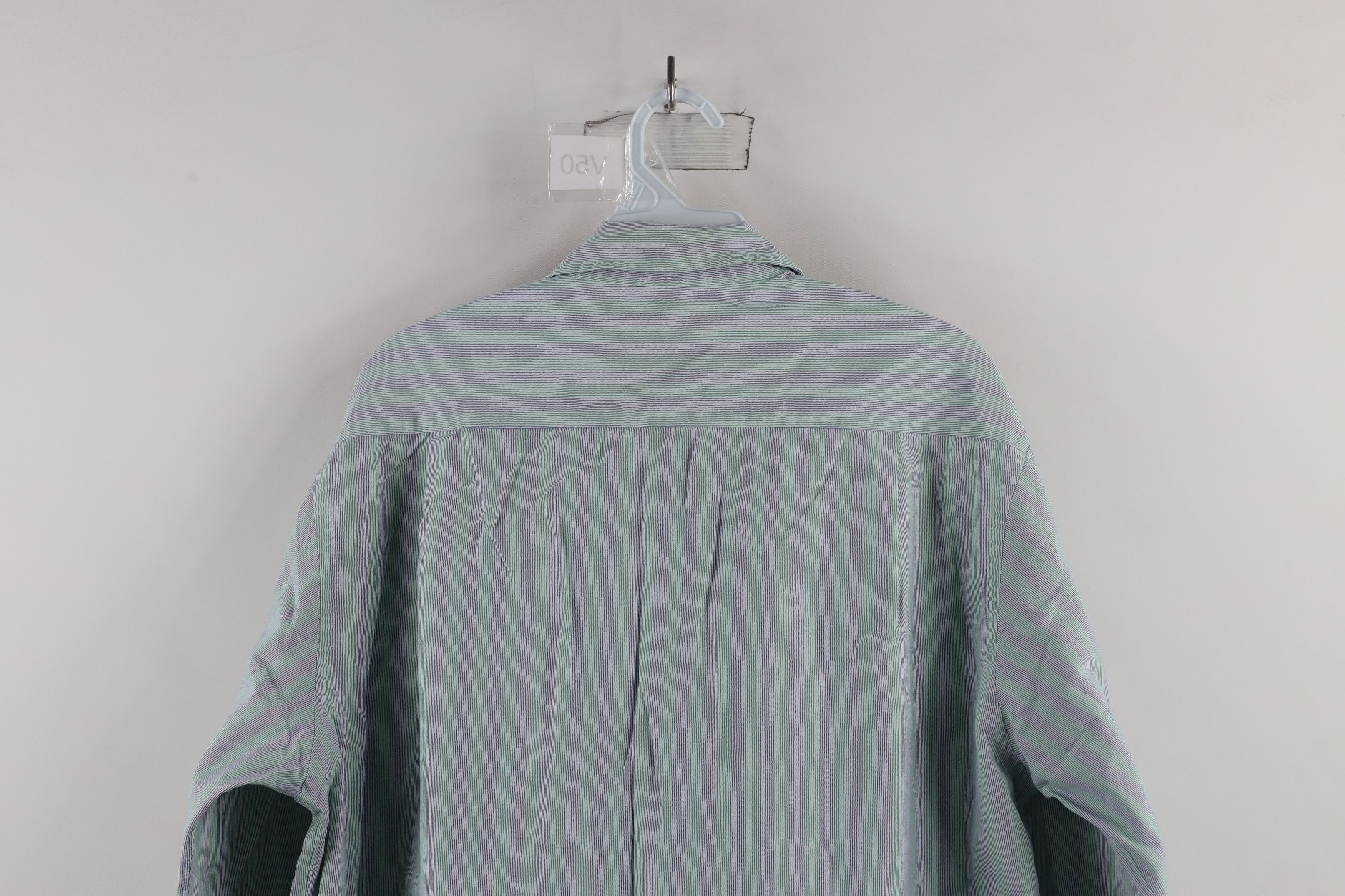 Nautica × Vintage Vintage 90s Nautica Pinstriped Collared Button Shirt Cotton Size US M / EU 48-50 / 2 - 11 Thumbnail