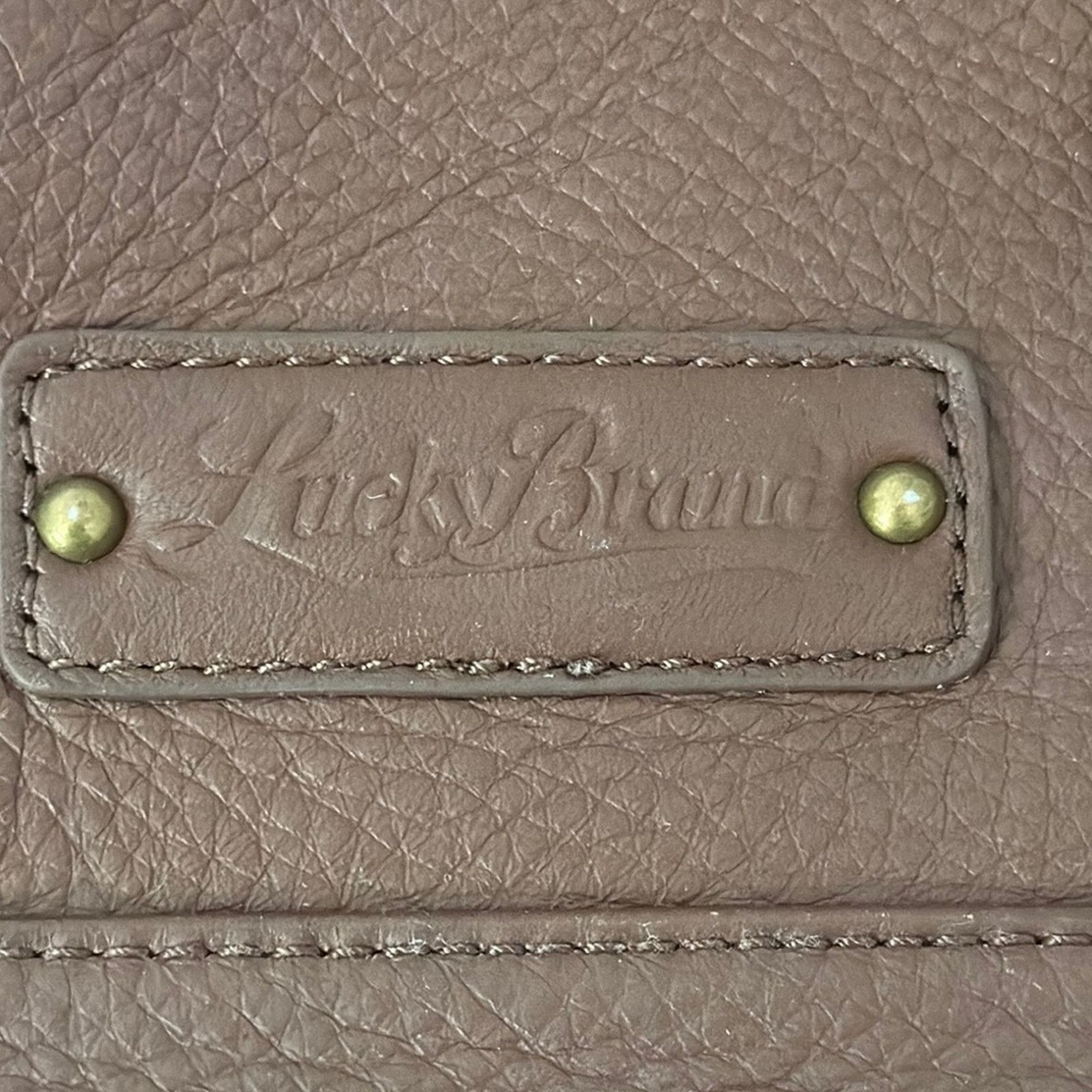 Lucky Brand Lucky Brand Dixie Brown Leather Studded Crossbody Purse Size ONE SIZE - 3 Thumbnail