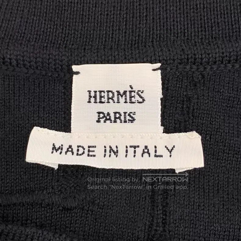 Hermes Hermes Black Jacquard Cashmere Round Neck Single Button Lo Size XXS / US 00 / IT 34 - 5 Thumbnail