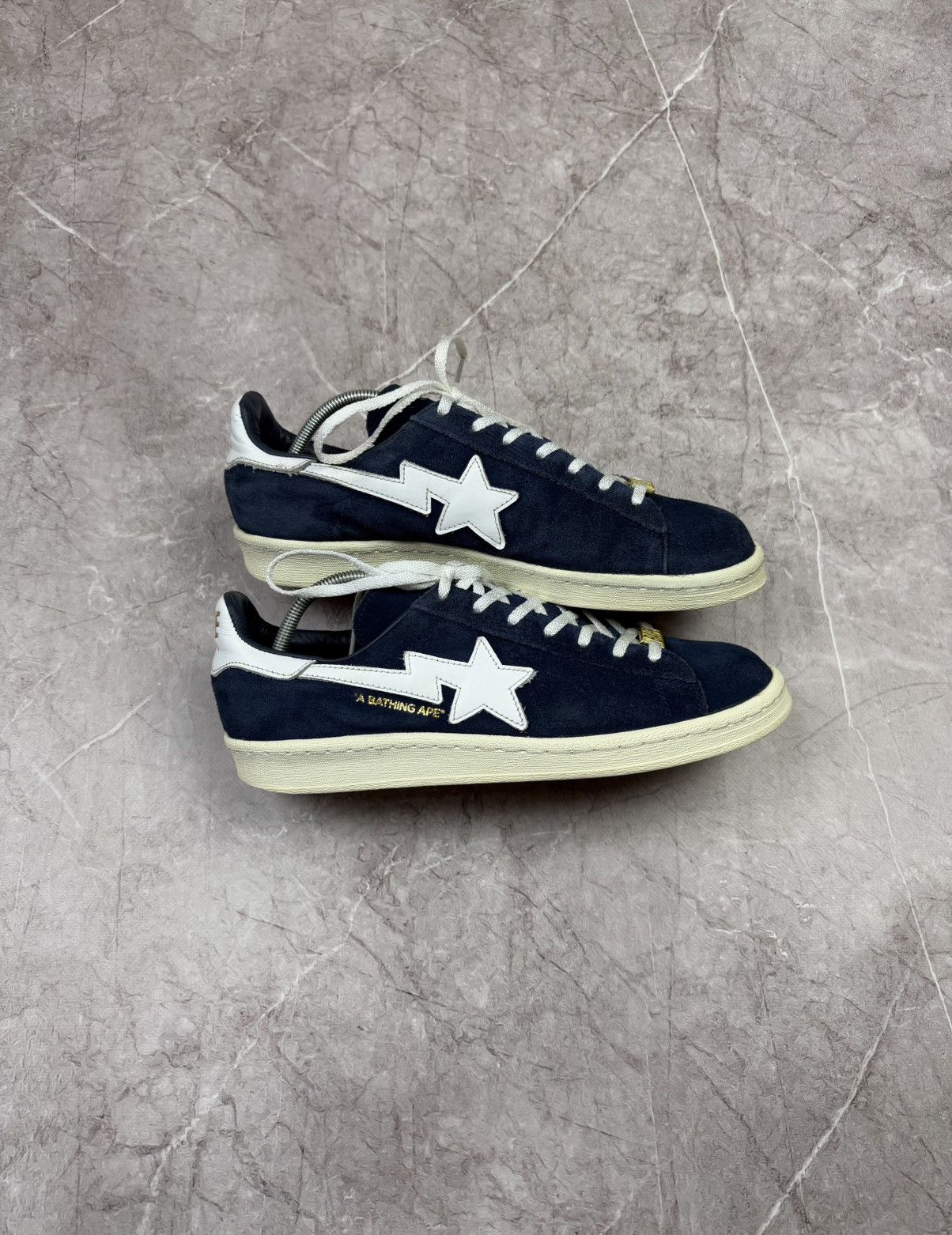 Adidas Adidas 2023 Bape Campus 80s Collegiate Navy Size US 9 / EU 42 - 4 Thumbnail