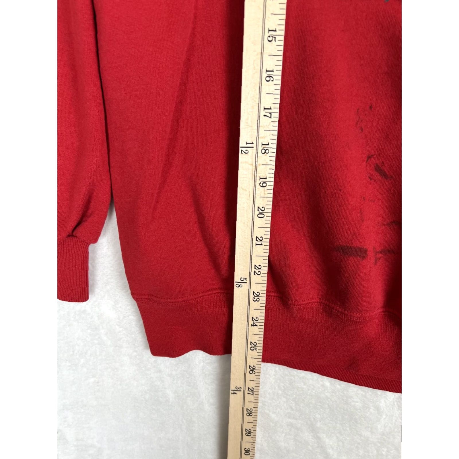 Jerzees VINTAGE Jerzees Sweatshirt Red 90s California USA Made Long Sleeve Crew Neck Fleece Size L Men Pullover Winter Fall Spring Beer Pattern Solid Size US L / EU 52-54 / 3 - 6 Thumbnail