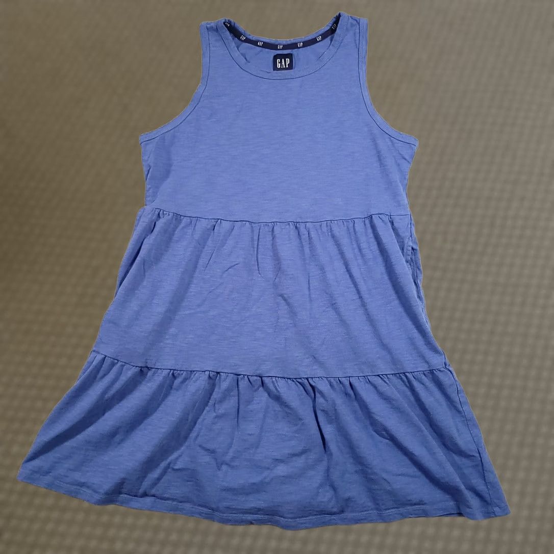 Gap Gap Dress Women's Large Blue Sleeveless Short Pull Over Summer Beach Pockets Shirt Dress Mini Casual Size 36" / US 14 / IT 50 - 1 Thumbnail