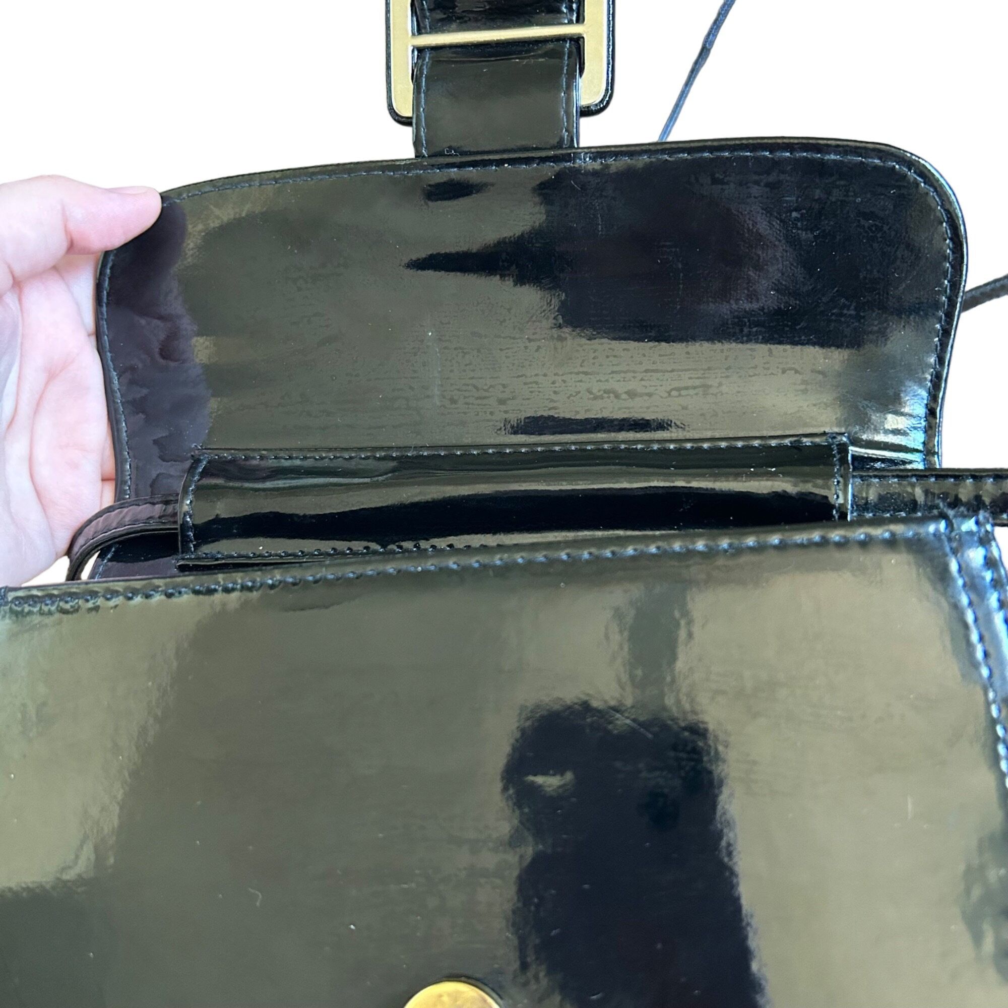 Vintage Vintage Y2K Black E-Spirit Crossbody Handbag Size ONE SIZE - 10 Thumbnail