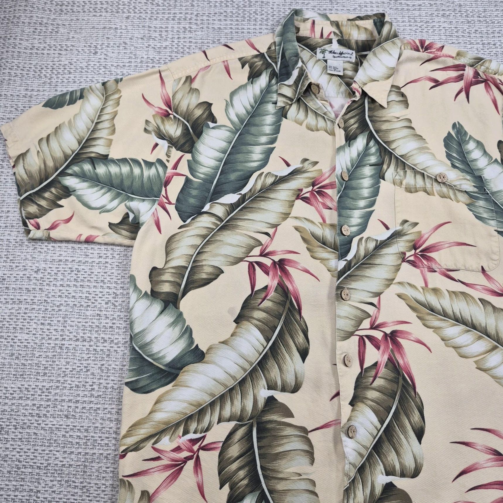 Vintage VINTAGE Blackpoint Sportswear Button Up Shirt Mens XL Floral Hawaiian Aloha Silk Blend Size US XL / EU 56 / 4 - 7 Thumbnail