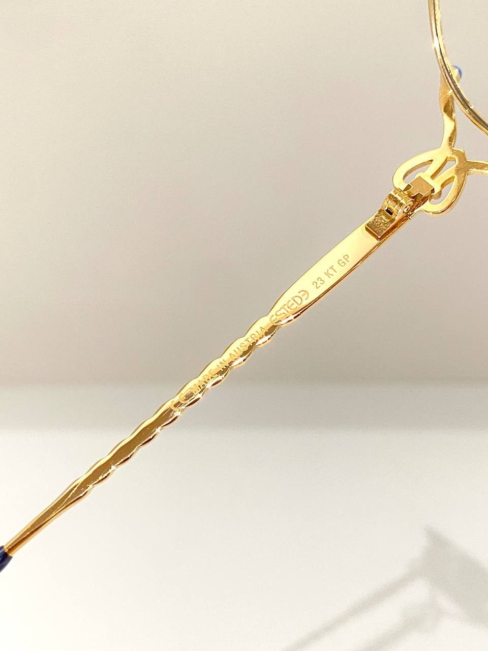 Chopard Chopard 23K Gold Mille Migila Logo Rectangular Eyeglasses Size ONE SIZE - 12 Thumbnail