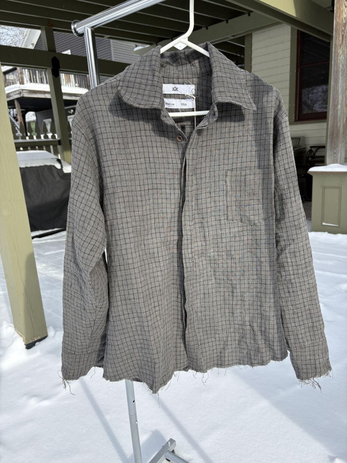 K-Two Studios K-Two Studios Dyed Checker Button Down Shirt