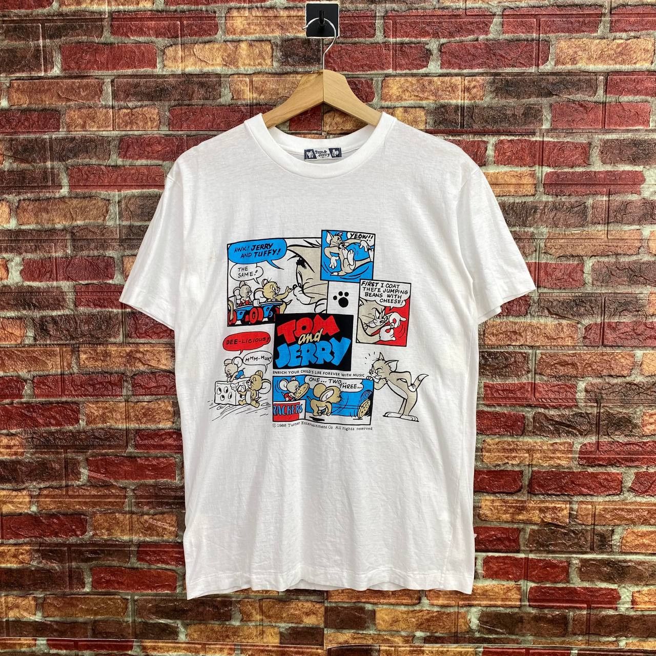 Vintage 1988 Tom & Jerry Paperthin Comic Strip Graphic