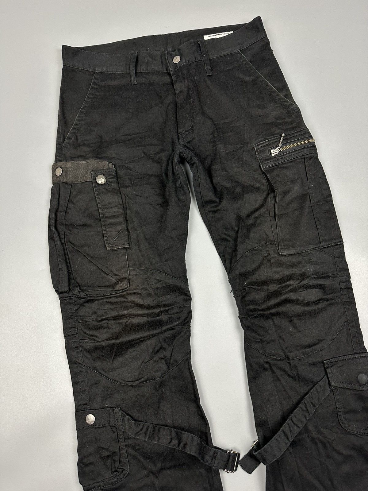 If Six Was Nine × Le Grande Bleu (L.G.B.) × semanticdesign 🔥Sick🔥Semantic Design Bondage Multi Pocket Pants Size US 31 - 7 Thumbnail