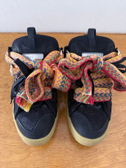 Lanvin Lanvin Curb Sneakers - Black Multicolor Laces, Size 40 Size US 7 / EU 40 - 4 Thumbnail