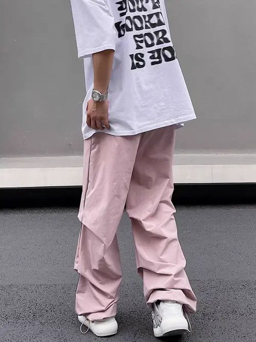 Japanese Brand Kiuchi x Asuka Pink High Street Vintage Loose Casual Pants Size US 30 / EU 46 - 2 Thumbnail