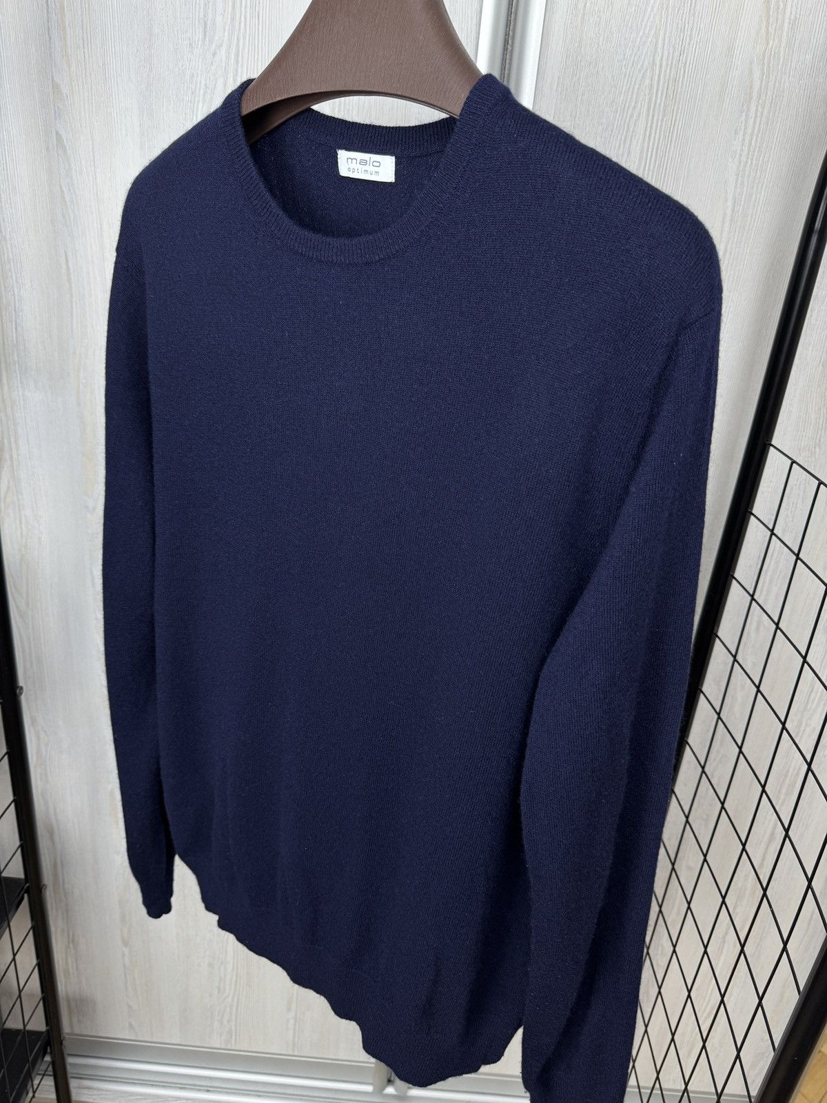 Malo Malo Optimum wool cashmere navy blue sweater Size US XL / EU 56 / 4 - 4 Thumbnail