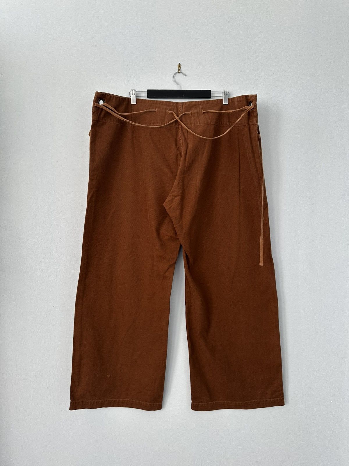Kapital Kapital Orange Cotton Wide Baker Pants Size US 31 - 4 Thumbnail