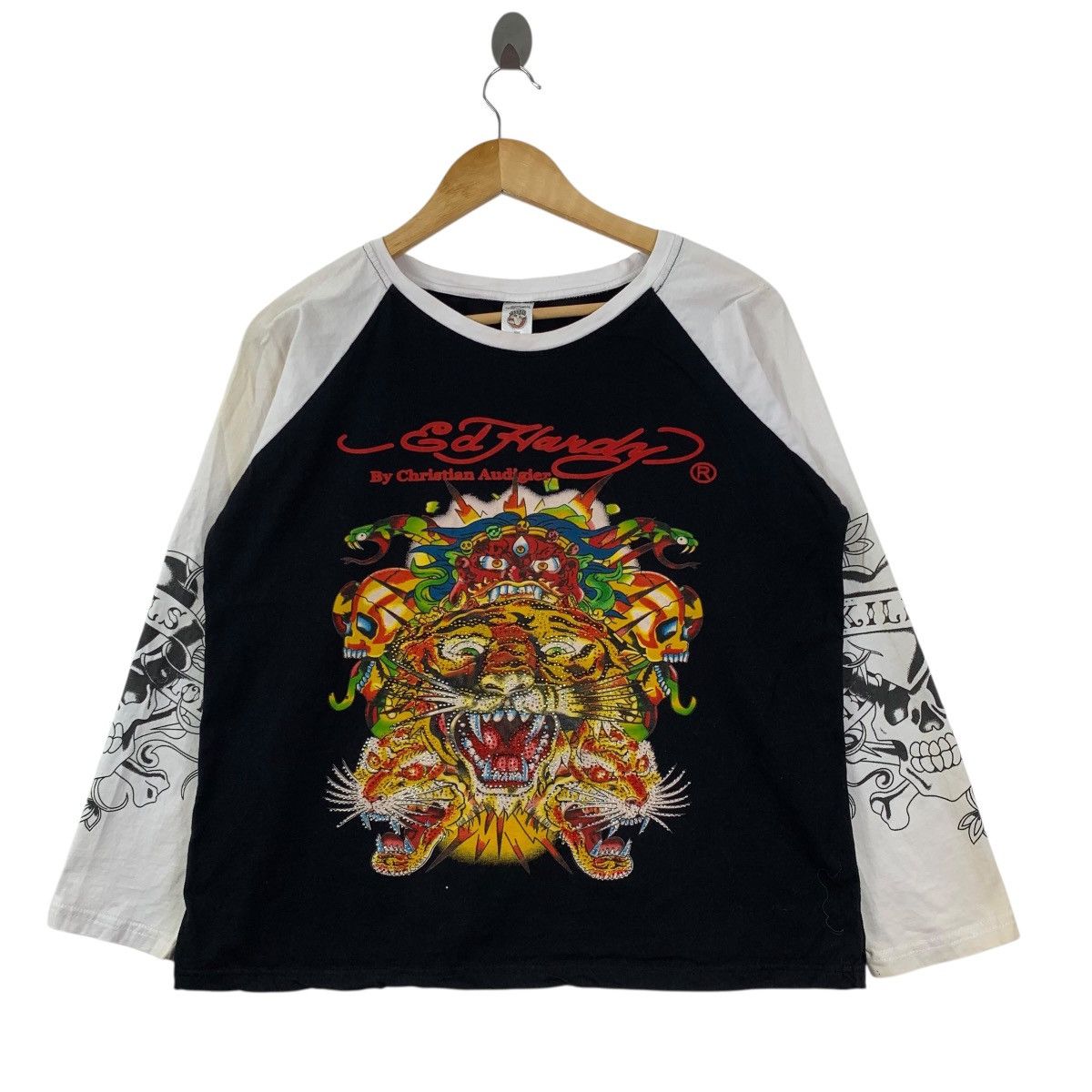 ED HARDY By Christian Audiger Don EdHardy TigerRaglan Tshirt