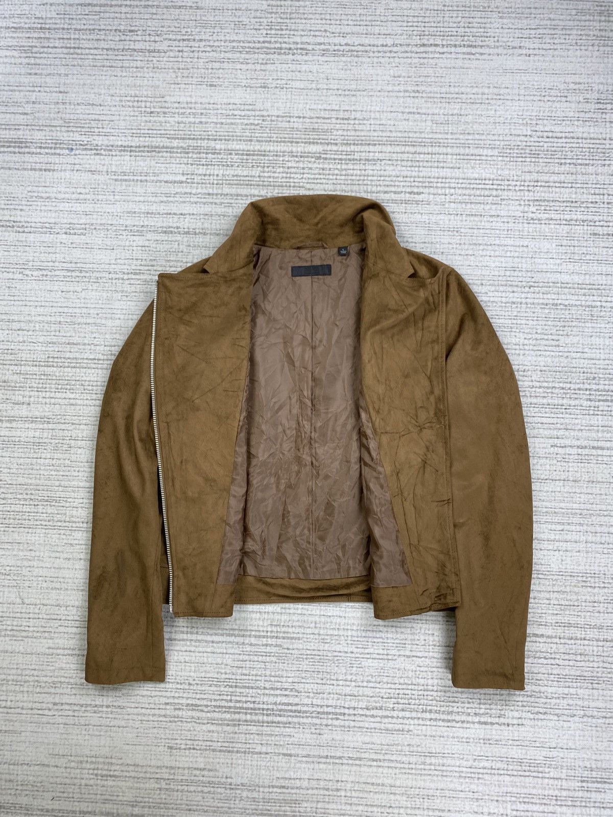 Japanese Brand × Uniqlo × Vintage Vintage Uniqlo Suede Leather Double Collar Suede Jacket Size US M / EU 48-50 / 2 - 6 Thumbnail