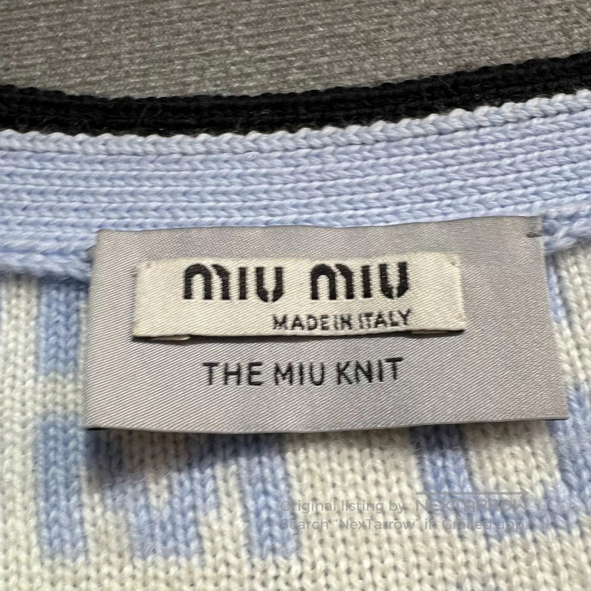 Miu Miu Miu Miu Logo Print Wool Cardigan. Size S / US 4 / IT 40 - 4 Thumbnail