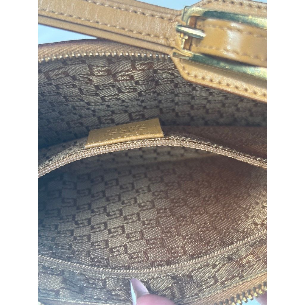 Gucci GUCCI Jackie Shoulderbag Half Moon Pink Suede Tan Leather Size ONE SIZE - 12 Thumbnail