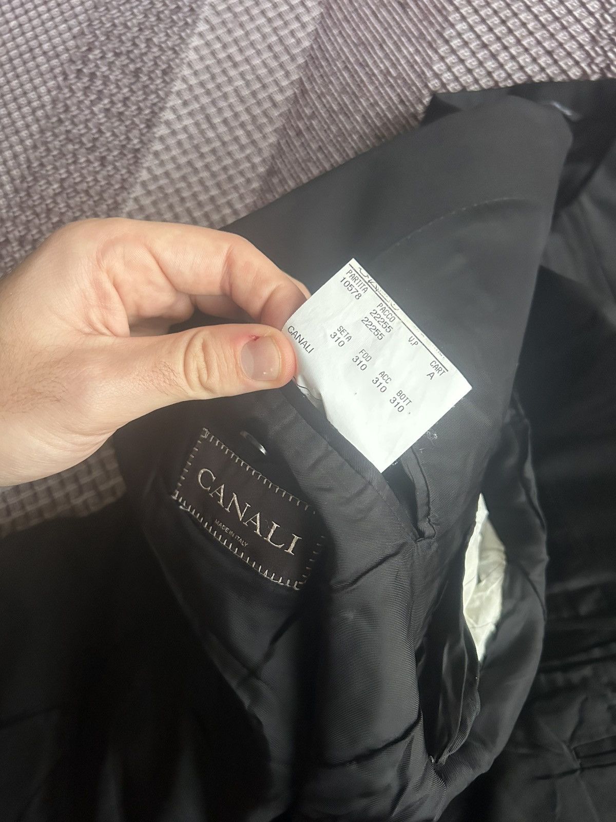 Canali Canali Formal Black Suit Blazer Solid Style Size 44R Rare Size 44R - 10 Thumbnail