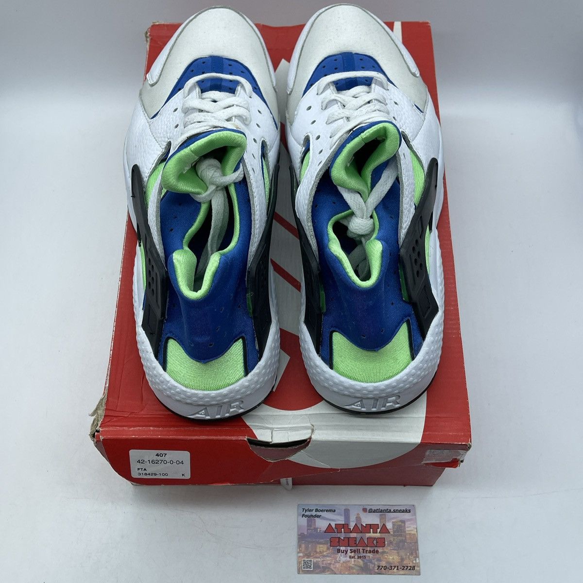 Nike Air huarache scream green Size US 13 / EU 46 - 6 Thumbnail