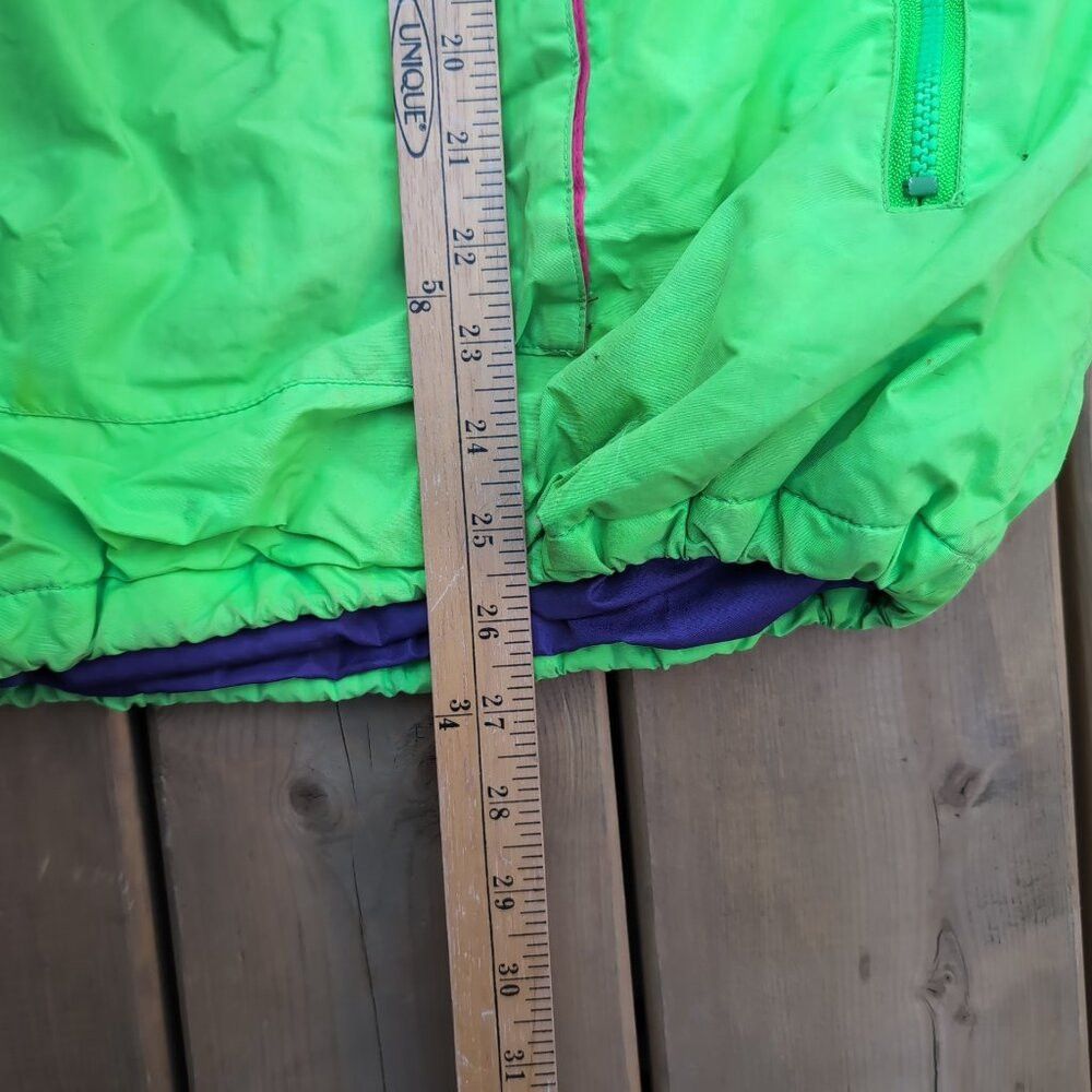 Other Vintage 80s Ski Jacket Green Retro Zip-Up Stand-Up Collar K Size M / US 6-8 / IT 42-44 - 4 Thumbnail