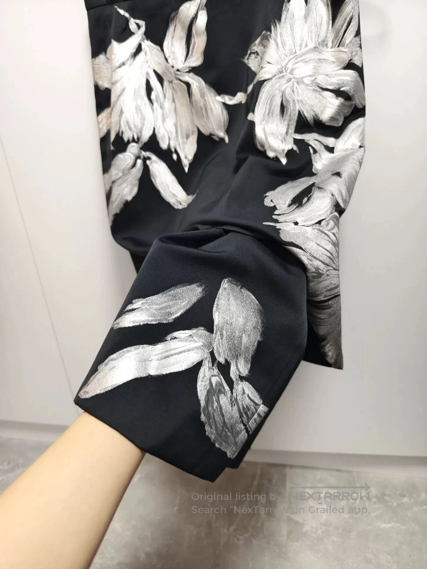Dries Van Noten dries van noten silver floral layered skirt. Size US 44 / EU 60 - 4 Thumbnail