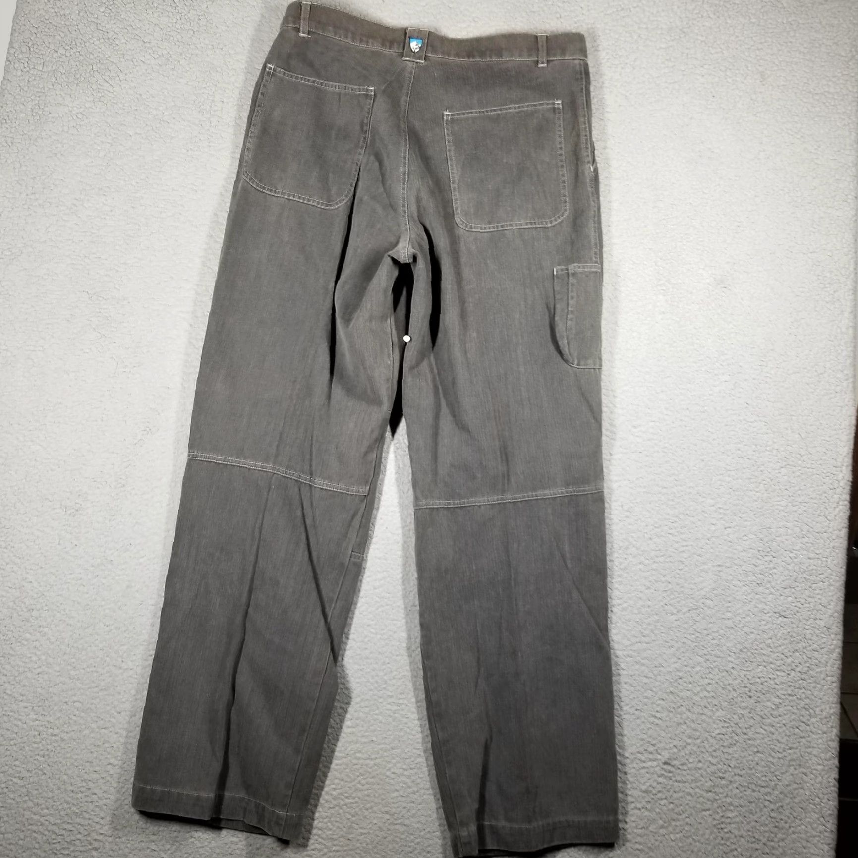 Vintage KÜHL Utility Pants Mens 38x32 Gray Casual Workwear Cotton Articulated Knees Size US 38 / EU 54 - 7 Thumbnail